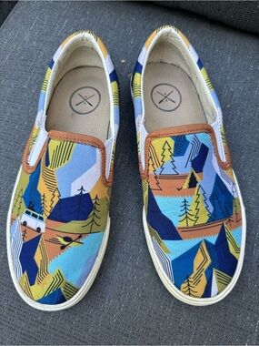 Inkkas Trek Slip On Shoes Unisex Camping Mountains Camper Van Sz W7.5/M5.5
